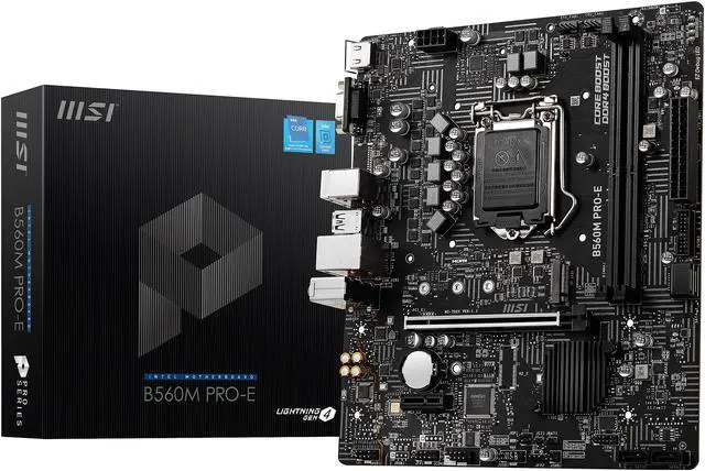 Alt view image 8 of 9 - MSI B560M PRO-E LGA 1200 Intel B560 Micro ATX Intel Motherboard