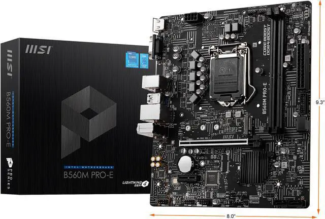 Alt view image 9 of 9 - MSI B560M PRO-E LGA 1200 Intel B560 Micro ATX Intel Motherboard
