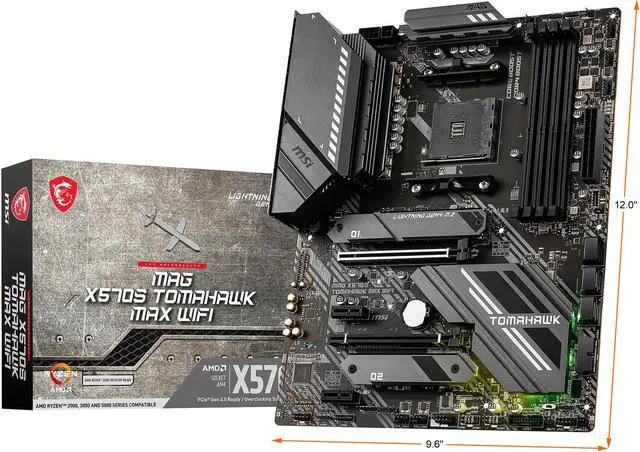 Alt view image 9 of 9 - MSI MAG X570S TOMAHAWK MAX WIFI AM4 AMD X570 USB 3.0 ATX AMD Motherboard