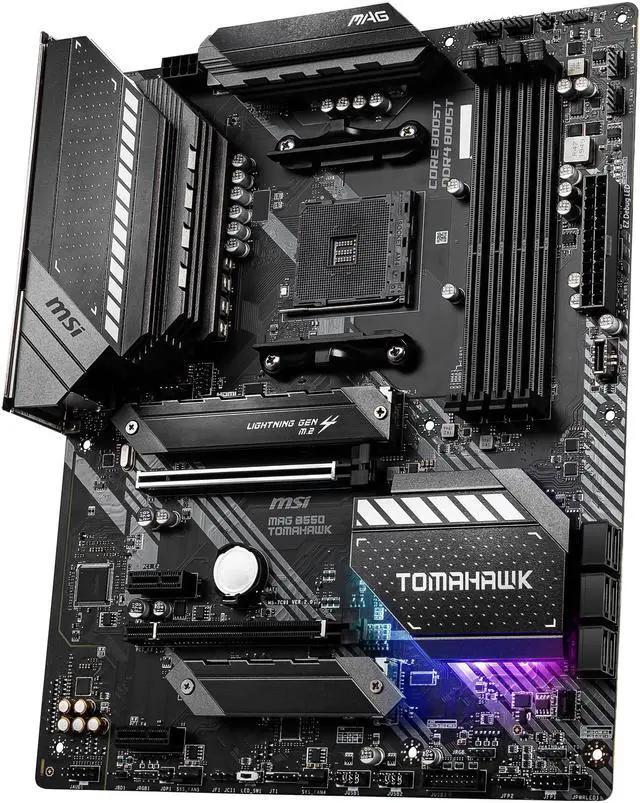 Alt view image 3 of 10 - MSI MAG B550 TOMAHAWK AM4 AMD B550 ATX AMD Motherboard