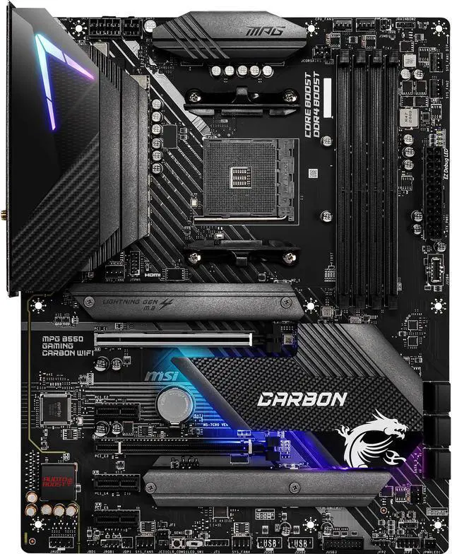 Main image of MSI MPG B550 GAMING CARBON WIFI AM4 AMD B550 ATX AMD Motherboard
