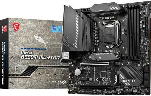 Main image of MSI MAG B560M MORTAR LGA 1200 Intel B560 SATA 6Gb/s Micro ATX Intel Motherboard