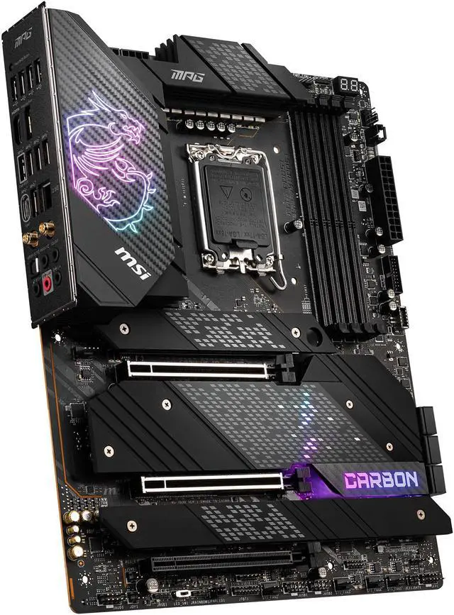 Alt view image 4 of 9 - MSI MPG Z690 CARBON WIFI DDR5 LGA 1700 Intel Z690 SATA 6Gb/s ATX Intel Motherboard