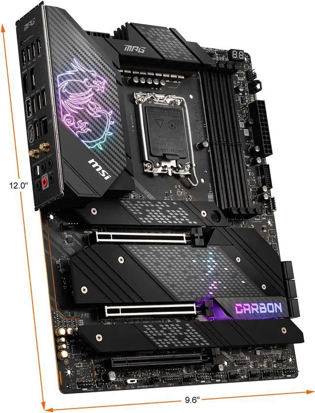 Alt view image 5 of 9 - MSI MPG Z690 CARBON WIFI DDR5 LGA 1700 Intel Z690 SATA 6Gb/s ATX Intel Motherboard