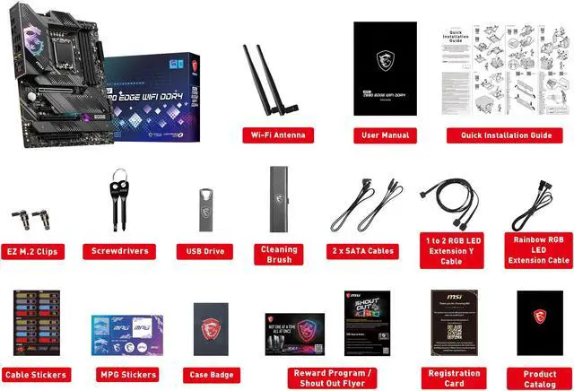 Alt view image 8 of 9 - MSI MPG Z690 EDGE WIFI DDR4 LGA 1700 ATX Intel Motherboard