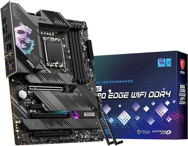 Alt view image 9 of 9 - MSI MPG Z690 EDGE WIFI DDR4 LGA 1700 ATX Intel Motherboard