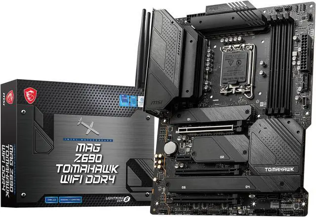 Alt view image 9 of 10 - MSI MAG Z690 TOMAHAWK WIFI DDR4 LGA 1700 ATX Intel Motherboard