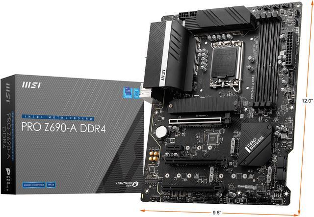 Alt view image 9 of 9 - MSI PRO Z690-A DDR4 LGA 1700 Intel Z690 SATA 6Gb/s ATX Intel Motherboard