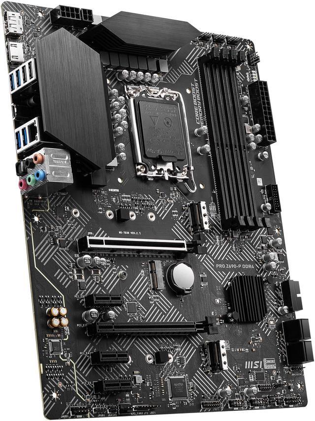 Alt view image 4 of 9 - MSI PRO Z690-P DDR4 LGA 1700 Intel Z690 SATA 6Gb/s ATX Intel Motherboard