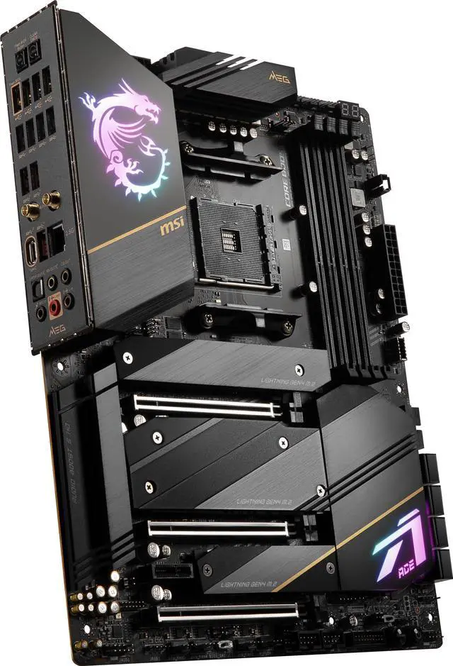 Alt view image 7 of 13 - MSI MEG X570S ACE MAX AM4 AMD X570 USB 3.0 ATX AMD Motherboard