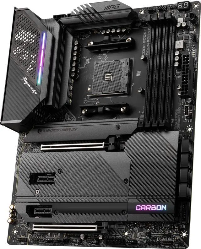 Alt view image 3 of 8 - MSI MPG X570S CARBON MAX WIFI AM4 AMD X570 USB 3.0 HDMI ATX AMD Motherboard