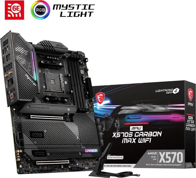 Alt view image 7 of 8 - MSI MPG X570S CARBON MAX WIFI AM4 AMD X570 USB 3.0 HDMI ATX AMD Motherboard