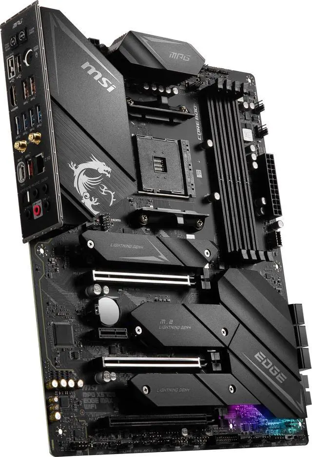 Alt view image 4 of 8 - MSI MPG X570S EDGE MAX WIFI AM4 AMD X570 USB 3.0 ATX AMD Motherboard