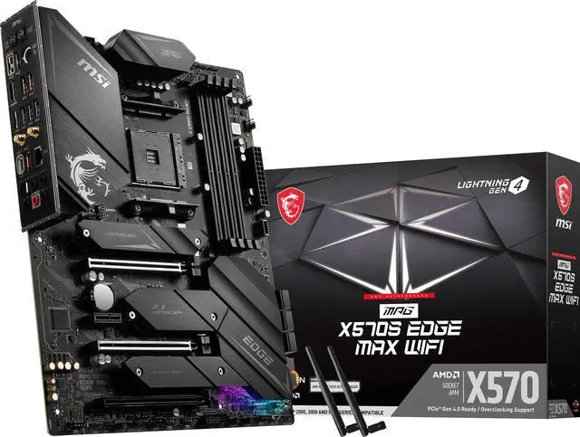 Alt view image 7 of 8 - MSI MPG X570S EDGE MAX WIFI AM4 AMD X570 USB 3.0 ATX AMD Motherboard