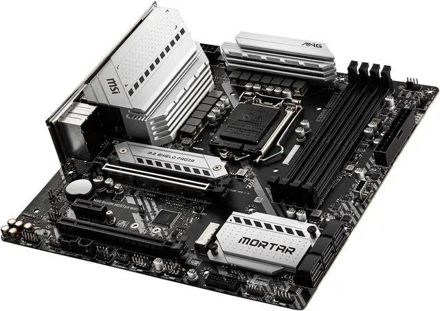Alt view image 2 of 11 - MSI MAG B460M MORTAR WIFI LGA 1200 Intel B460 Micro ATX Intel Motherboard