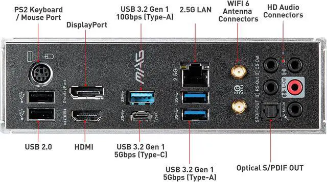 Alt view image 10 of 11 - MSI MAG B460M MORTAR WIFI LGA 1200 Intel B460 Micro ATX Intel Motherboard