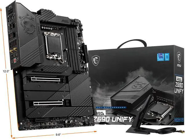Alt view image 9 of 10 - MSI MEG Z690 UNIFY DDR5 LGA 1700 Intel Z690 SATA 6Gb/s ATX Intel Motherboard
