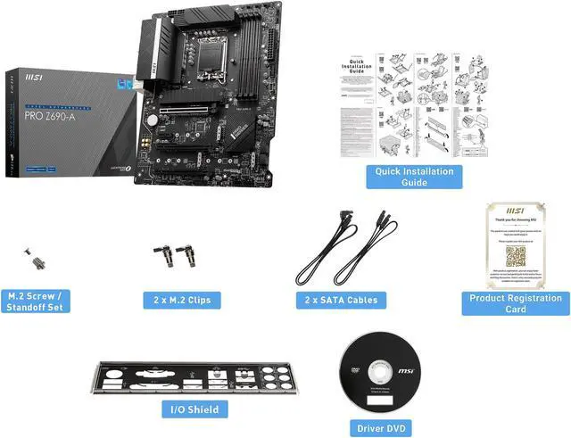Alt view image 7 of 9 - MSI PRO Z690-A DDR5 LGA 1700 Intel Z690 SATA 6Gb/s ATX Intel Motherboard