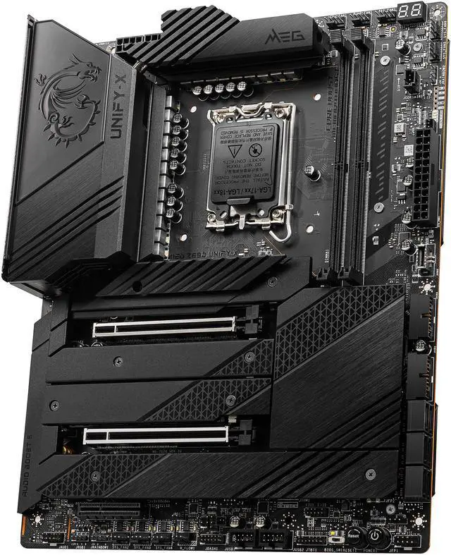 Alt view image 3 of 10 - MSI MEG Z690 UNIFY-X DDR5 LGA 1700 Intel Z690 SATA 6Gb/s ATX Intel Motherboard