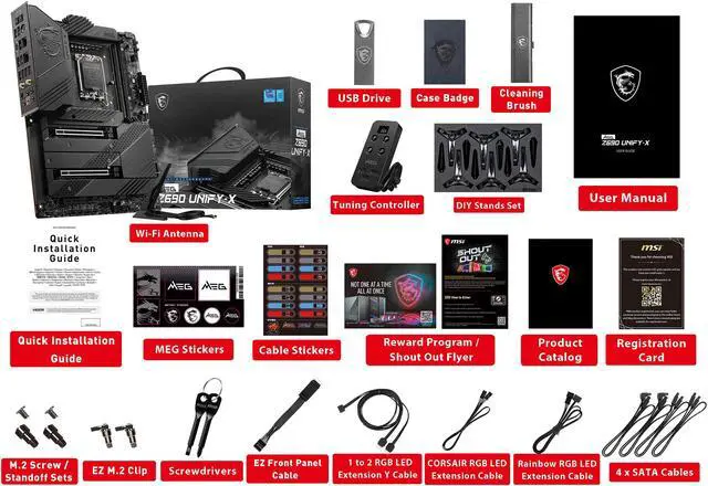 Alt view image 8 of 10 - MSI MEG Z690 UNIFY-X DDR5 LGA 1700 Intel Z690 SATA 6Gb/s ATX Intel Motherboard