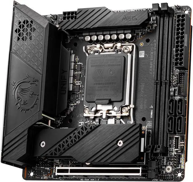 Alt view image 3 of 11 - MSI MEG Z690I UNIFY DDR5 LGA 1700 Intel Z690 SATA 6Gb/s Mini ITX Intel Motherboard