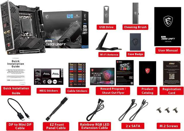 Alt view image 8 of 11 - MSI MEG Z690I UNIFY DDR5 LGA 1700 Intel Z690 SATA 6Gb/s Mini ITX Intel Motherboard