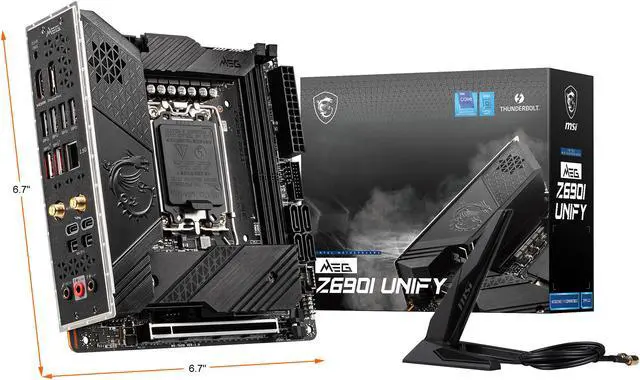 Alt view image 11 of 11 - MSI MEG Z690I UNIFY DDR5 LGA 1700 Intel Z690 SATA 6Gb/s Mini ITX Intel Motherboard