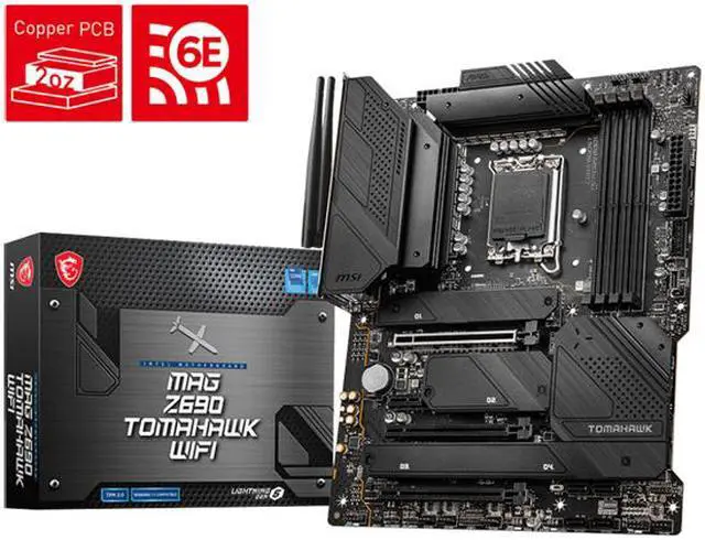Alt view image 5 of 6 - MSI MAG Z690 TOMAHAWK WIFI LGA 1700 Intel Z690 SATA 6Gb/s DDR5 ATX Intel Motherboard