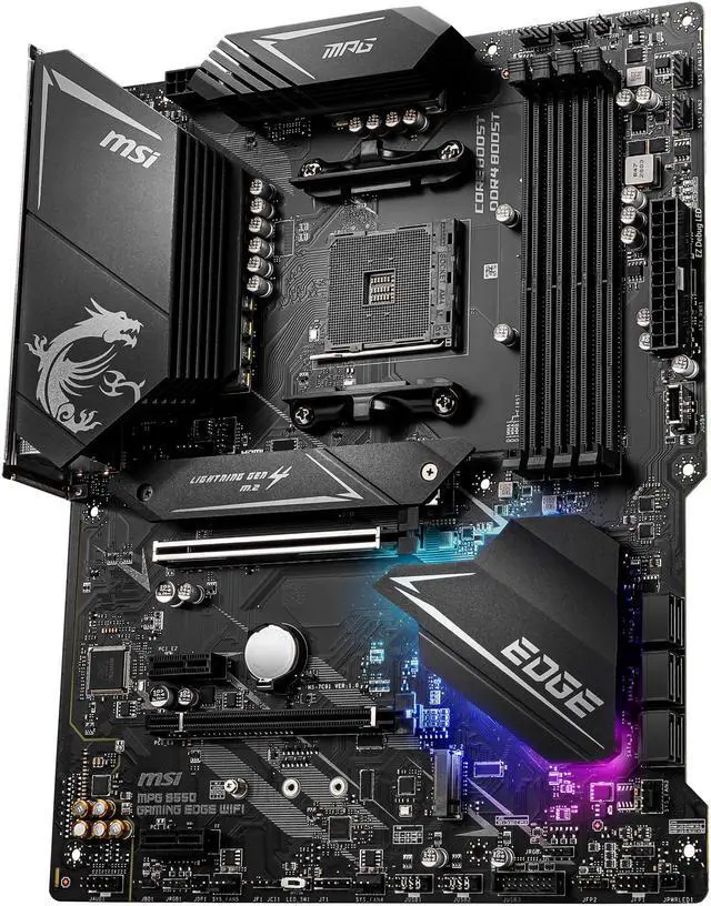 Alt view image 3 of 9 - MSI MPG B550 GAMING EDGE WIFI AM4 AMD B550 ATX AMD Motherboard