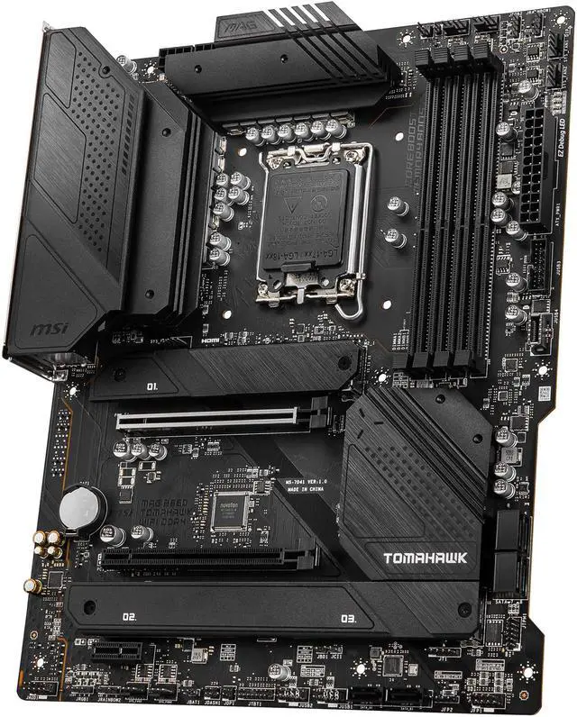 Alt view image 2 of 8 - MSI MAG B660 TOMAHAWK WIFI DDR4 LGA 1700 Intel B660 SATA 6Gb/s ATX Intel Motherboard