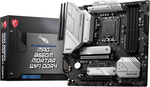 Alt view image 8 of 8 - MSI MAG B660M MORTAR WIFI DDR4 LGA 1700 Intel B660 SATA 6Gb/s Micro ATX Intel Motherboard