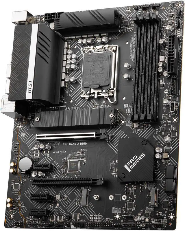 Alt view image 3 of 9 - MSI PRO B660-A DDR4 LGA 1700 Intel B660 SATA 6Gb/s ATX Intel Motherboard