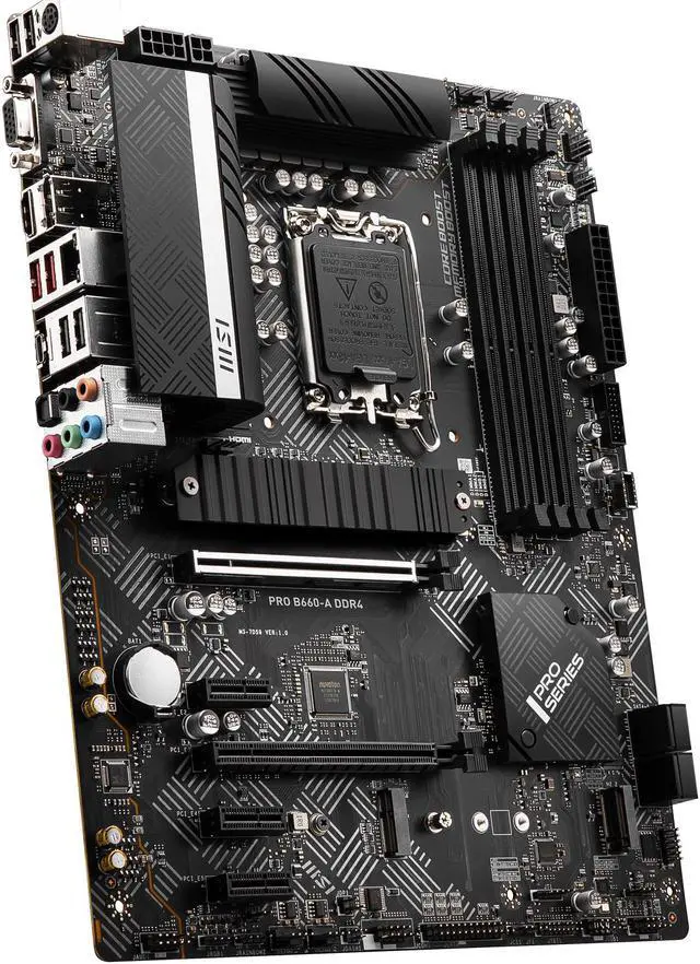 Alt view image 4 of 9 - MSI PRO B660-A DDR4 LGA 1700 Intel B660 SATA 6Gb/s ATX Intel Motherboard