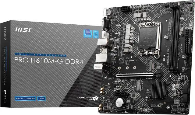 Alt view image 7 of 7 - MSI PRO H610M-G DDR4 LGA 1700 Intel H610 SATA 6Gb/s Micro ATX Intel Motherboard