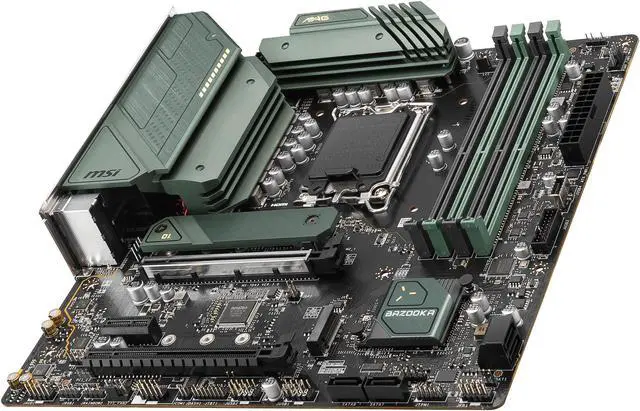 Alt view image 5 of 9 - MSI MAG B660M BAZOOKA DDR4 LGA 1700 Intel B660 SATA 6Gb/s Micro ATX Intel Motherboard