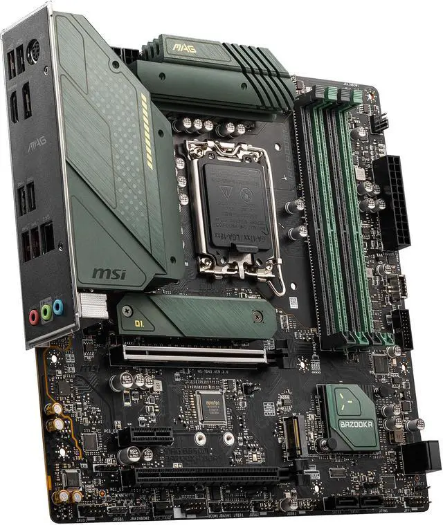 Alt view image 4 of 9 - MSI MAG B660M BAZOOKA DDR4 LGA 1700 Intel B660 SATA 6Gb/s Micro ATX Intel Motherboard