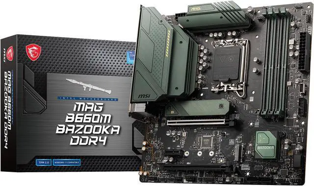 Alt view image 8 of 9 - MSI MAG B660M BAZOOKA DDR4 LGA 1700 Intel B660 SATA 6Gb/s Micro ATX Intel Motherboard