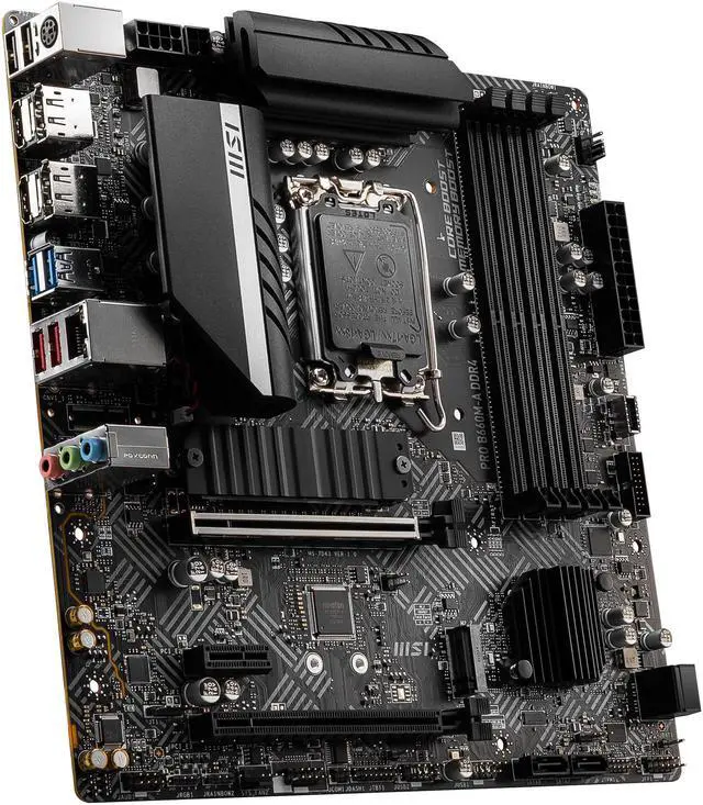 Alt view image 4 of 8 - MSI PRO PRO B660M-A DDR4 LGA 1700 Intel B660 SATA 6Gb/s Micro ATX Intel Motherboard