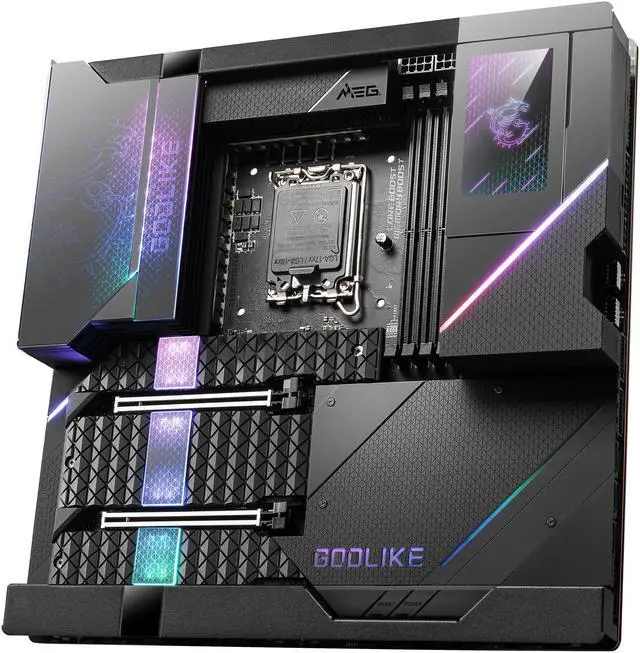 Alt view image 3 of 10 - MSI MEG Z690 GODLIKE DDR5 LGA 1700 Intel Z690 SATA 6Gb/s Extended ATX Intel Motherboard