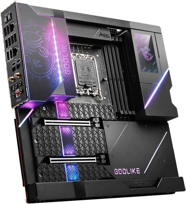 Alt view image 4 of 10 - MSI MEG Z690 GODLIKE DDR5 LGA 1700 Intel Z690 SATA 6Gb/s Extended ATX Intel Motherboard