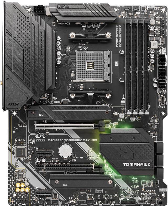 MSI MAG B550 TOMAHAWK Gaming Motherboard (AMD AM4, DDR4, PCIe 4.0, SATA  6Gb/s, M.2, USB 3.2 Gen 2, HDMI/DP, ATX, AMD Ryzen 5000 Series processors)