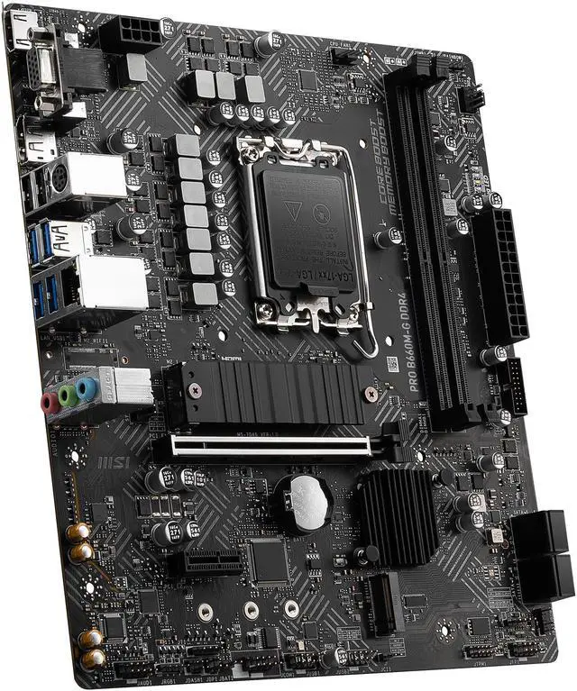 Alt view image 4 of 9 - MSI PRO B660M-G DDR4 LGA 1700 Intel B660 Micro ATX Intel Motherboard