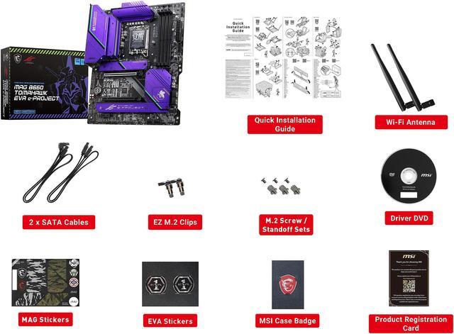 Alt view image 10 of 11 - MSI MAG B660 TOMAHAWK EVA e-PROJECT DDR5 LGA 1700 Intel B660 SATA 6Gb/s ATX Intel Motherboard