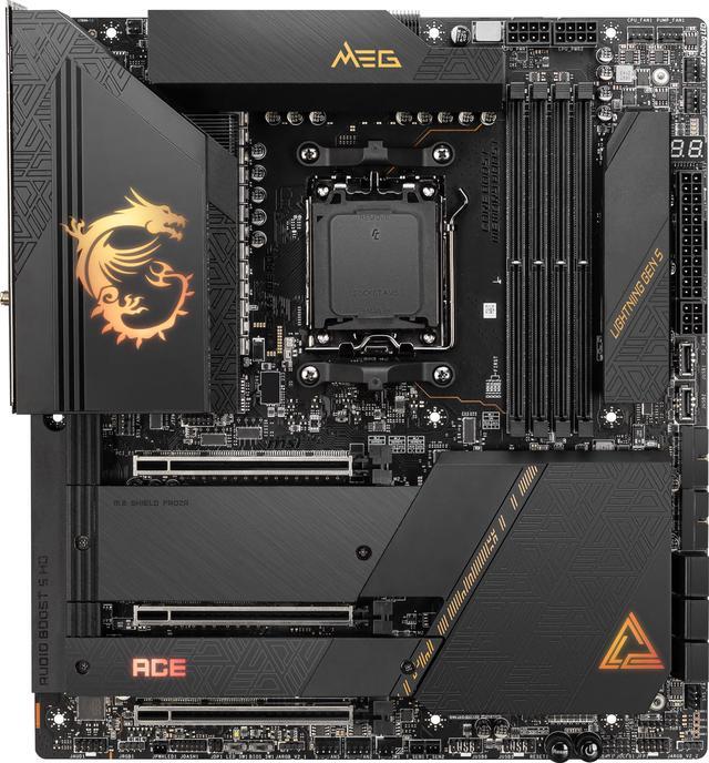 Alt view image 6 of 10 - MSI MEG X670E ACE AM5 AMD X670 SATA 6Gb/s E-ATX AMD Ryzen™ 7000 Series Motherboards, DDR5, Wi-Fi 6E, 10G Super LAN + 2.5G LAN, PCIe 5.0 M.2 slots,  HD Audio with Audio Boost.