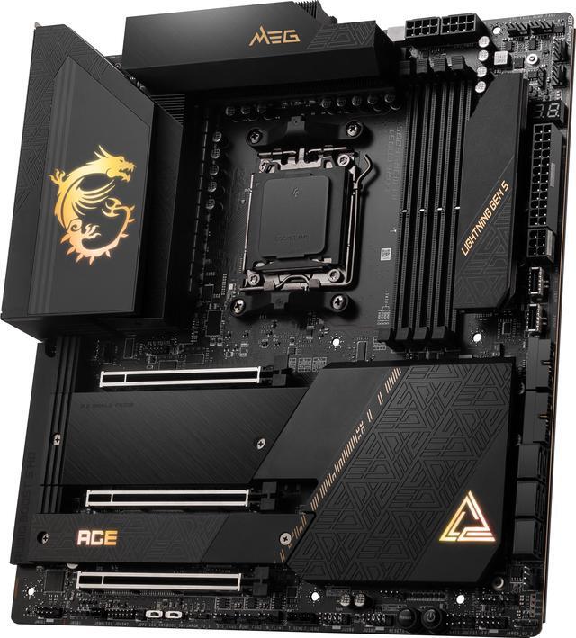 Alt view image 7 of 10 - MSI MEG X670E ACE AM5 AMD X670 SATA 6Gb/s E-ATX AMD Ryzen™ 7000 Series Motherboards, DDR5, Wi-Fi 6E, 10G Super LAN + 2.5G LAN, PCIe 5.0 M.2 slots,  HD Audio with Audio Boost.