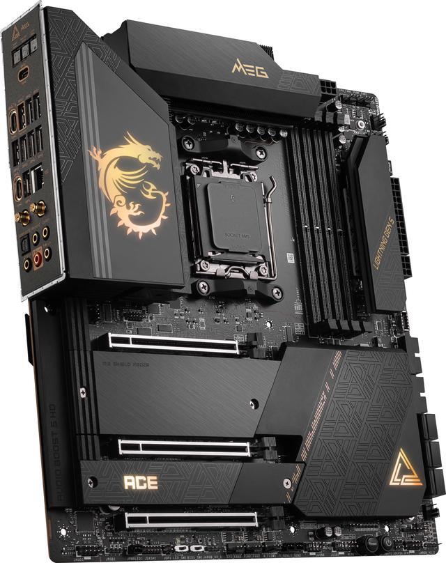 Alt view image 8 of 10 - MSI MEG X670E ACE AM5 AMD X670 SATA 6Gb/s E-ATX AMD Ryzen™ 7000 Series Motherboards, DDR5, Wi-Fi 6E, 10G Super LAN + 2.5G LAN, PCIe 5.0 M.2 slots,  HD Audio with Audio Boost.