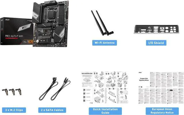 Alt view image 6 of 5 - MSI PRO PRO X670-P WIFI DDR5 AM5 AMD Ryzen™ 7000 Series SATA 6Gb/s ATX Motherboards, Wi-Fi 6E, 2.5G Network Solution, Frozr AI Cooling.