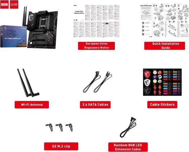 Alt view image 7 of 7 - MSI MPG B650 CARBON WIFI AM5 AMD B650 SATA 6Gb/s DDR5 Ryzen 7000 ATX Motherboard