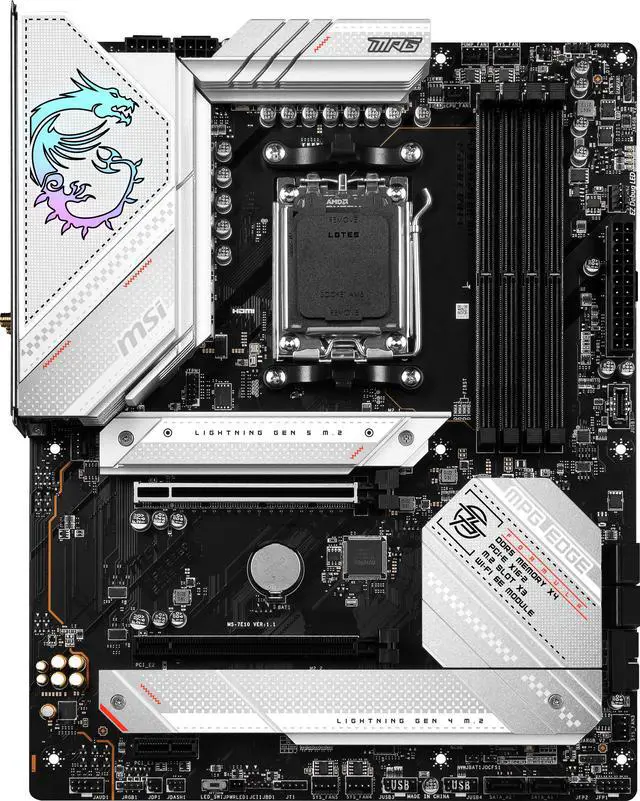Alt view image 3 of 7 - MSI MPG B650 EDGE WIFI AM5 AMD B650 SATA 6Gb/s DDR5 Ryzen 7000 ATX Motherboard
