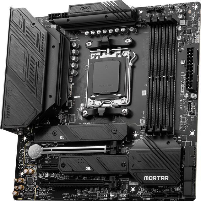 Alt view image 6 of 8 - MSI MAG B650M MORTAR WIFI AM5 AMD B650 SATA 6Gb/s DDR5 Ryzen 7000 Micro ATX Motherboard